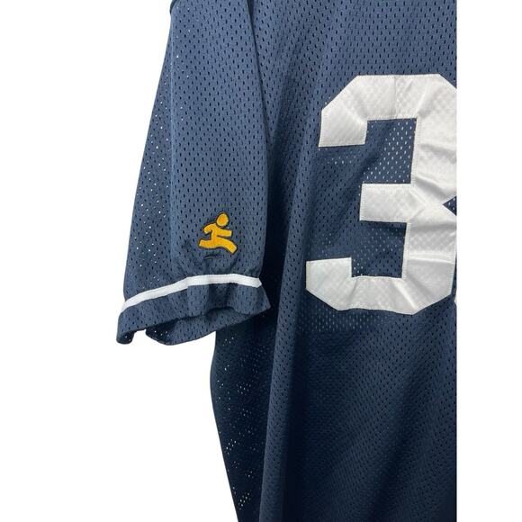 Vtg America Online AOL Shirt Jersey Mesh XL Blue Softball Logo Y2K Nostalgic - Picture 2 of 8